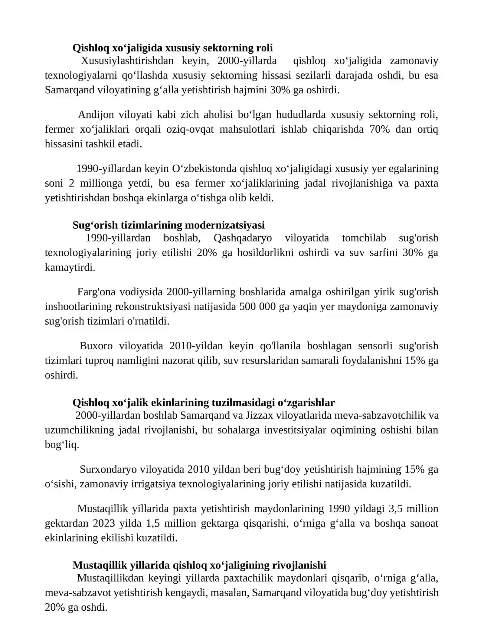 Qishloq xoʻjaligini davlat tomonidan qoʻllab-quvvatlash 2
