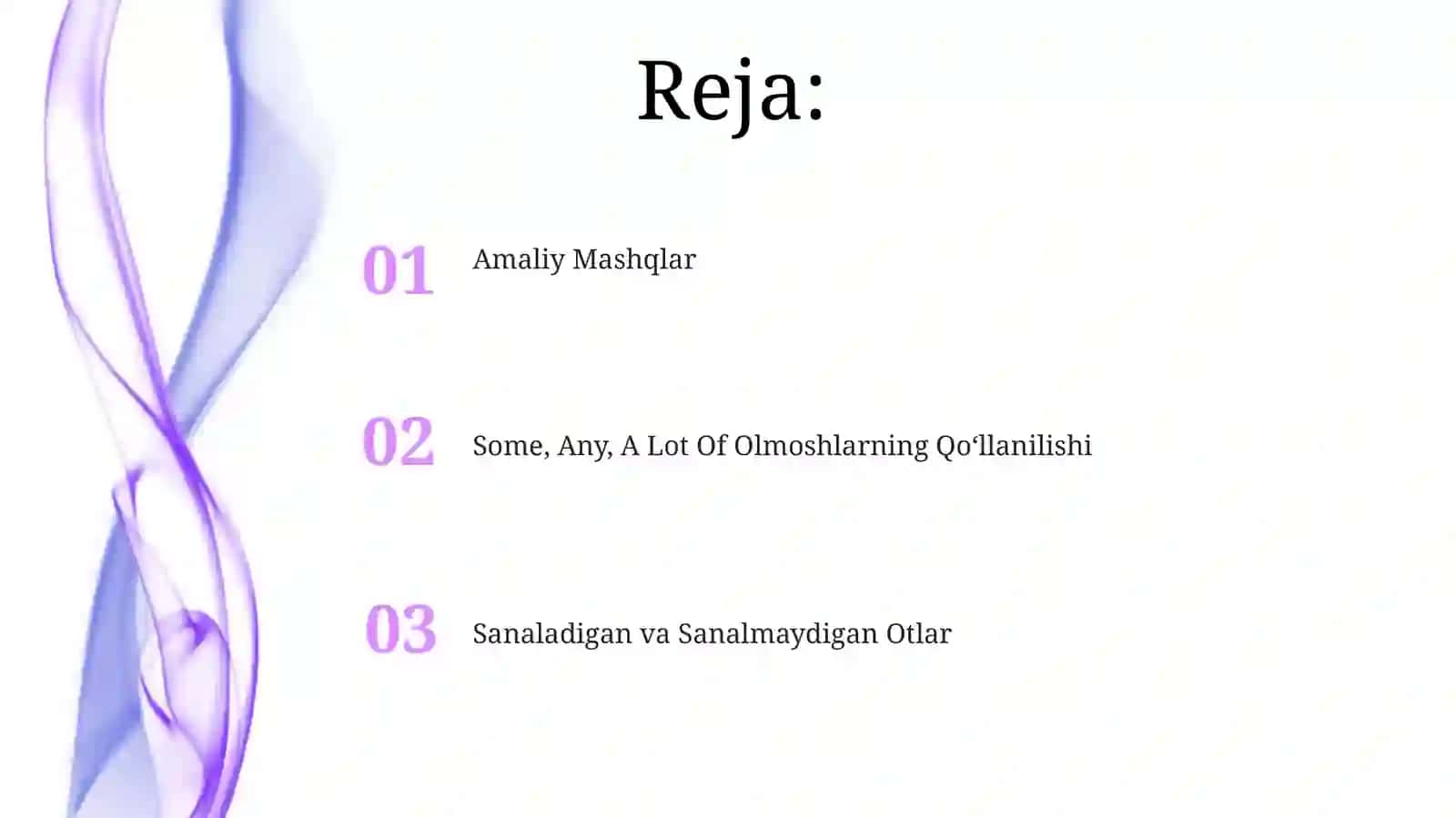 Some, Any, A Lot Of Olmoshlarning Qo‘llanilishi 2