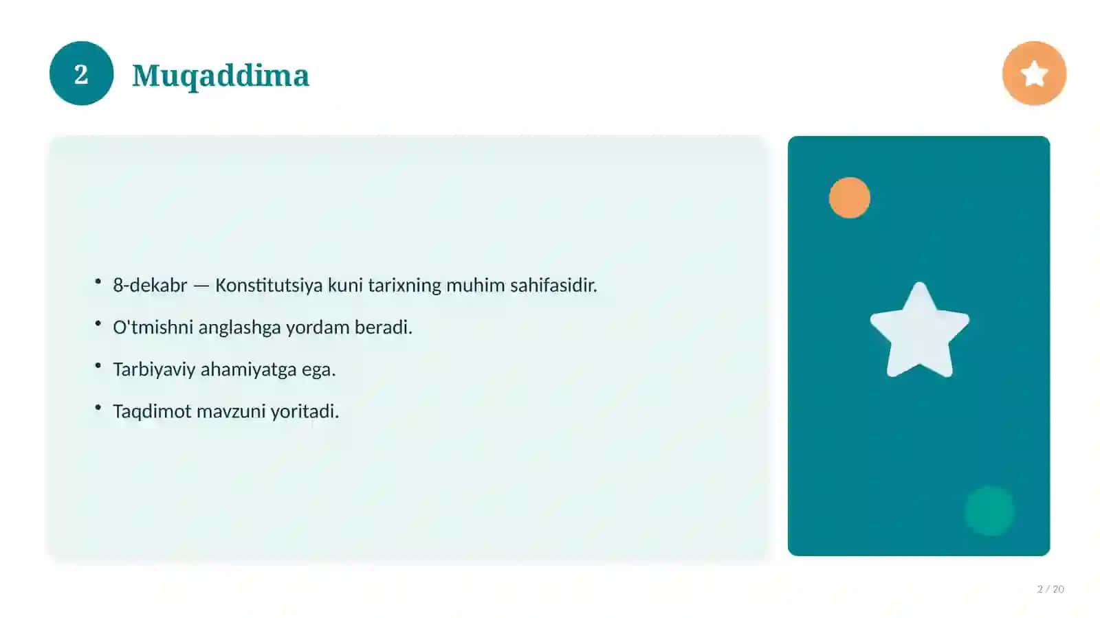 8-dekabr — Konstitutsiya kuni 2