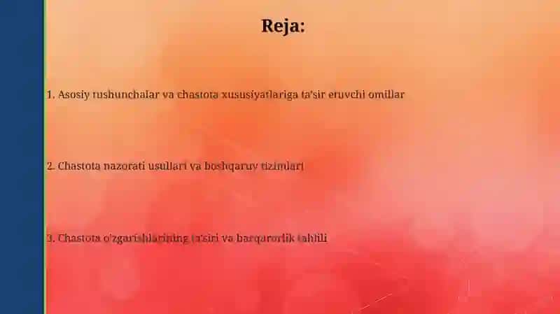 Energosistemaning chastotaviy tavsili 2
