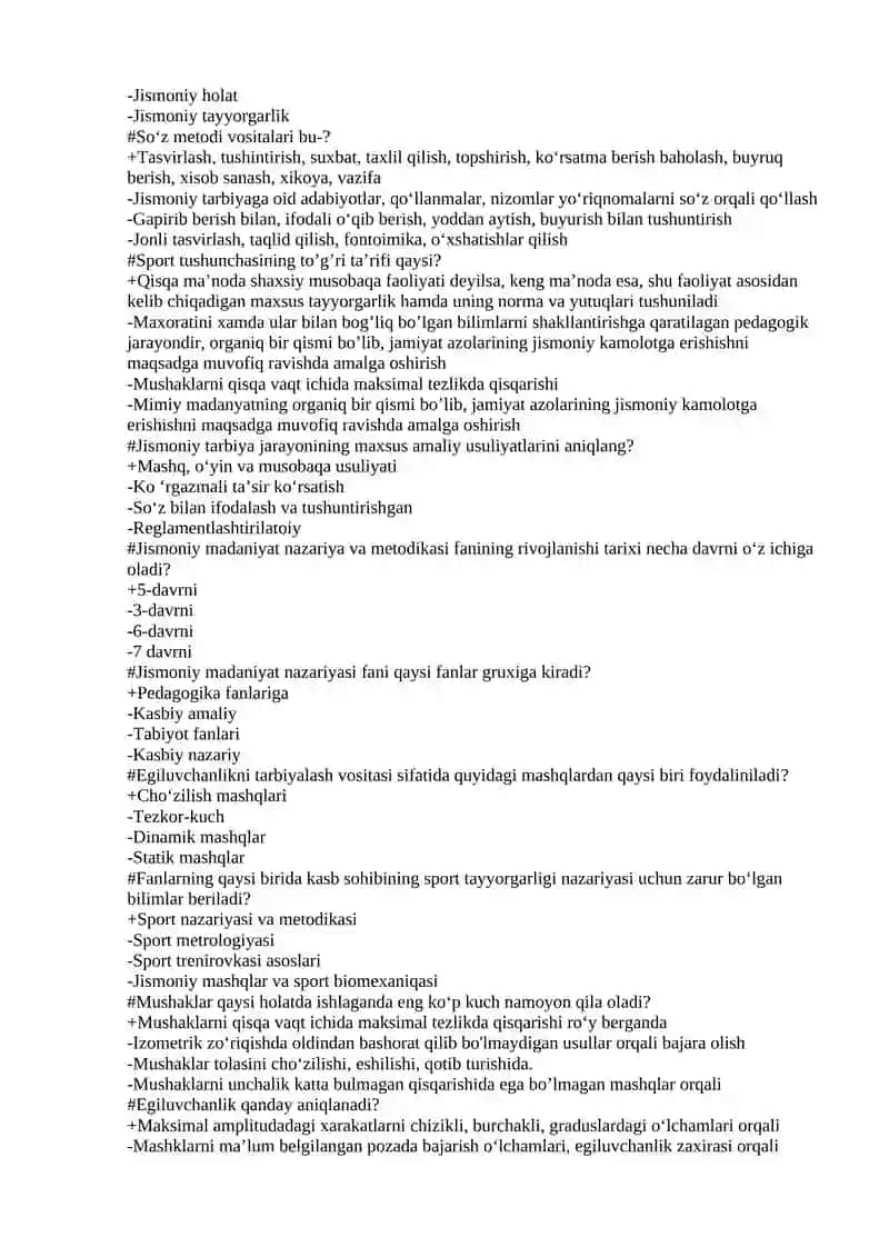 Jismoniy tarbiya nazariyasi va metodikasi fani qaysi fan negizida paydo bo‘ldi? 2