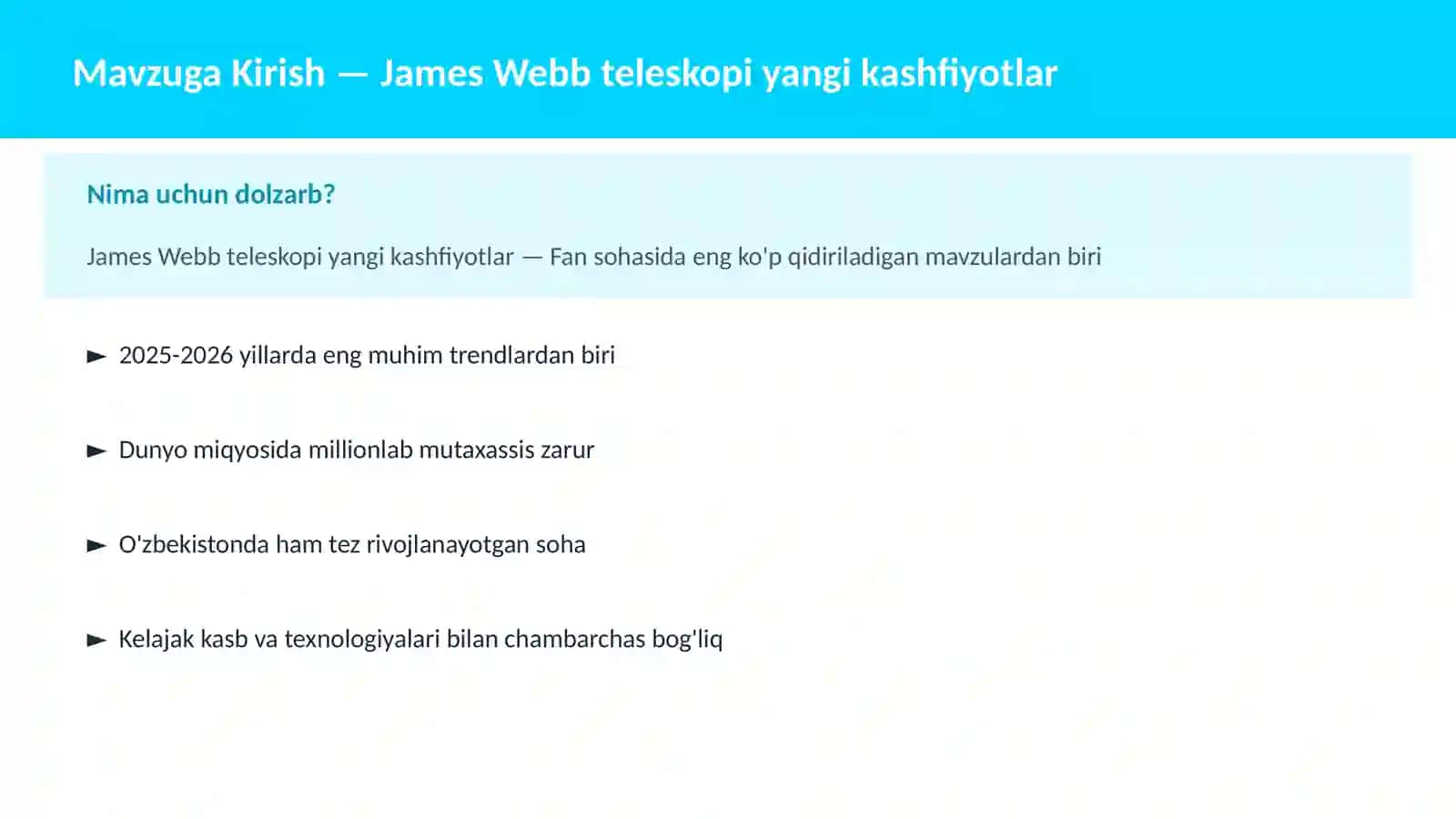James Webb teleskopi yangi kashfiyotlar 2