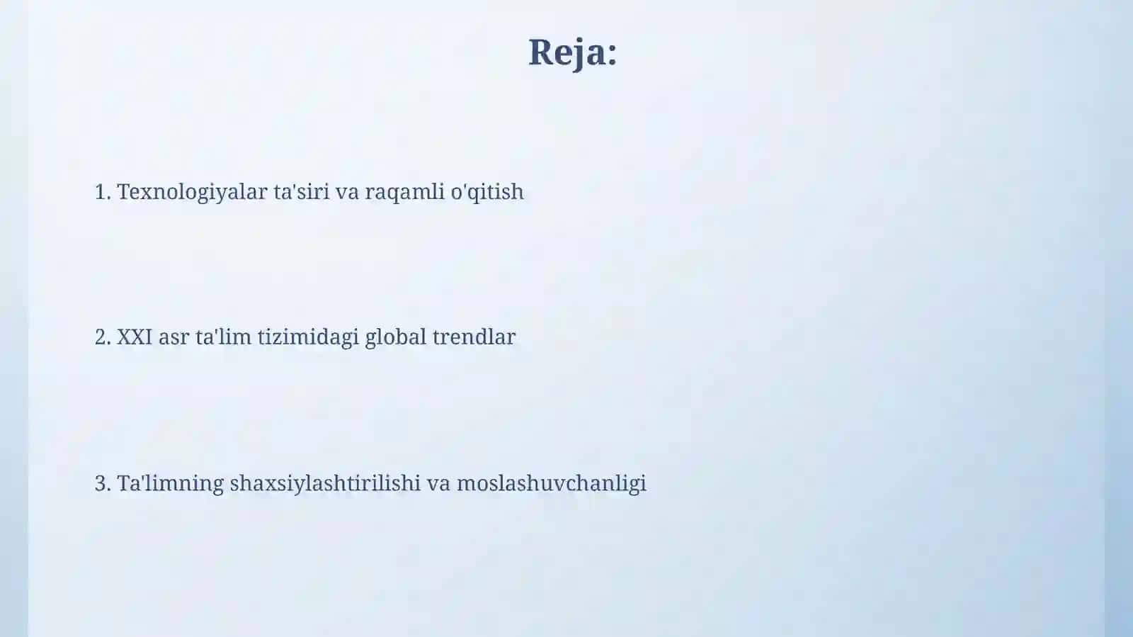 XXI ASR JAHON TALIM TIZIMIDAGI GLOBAL TENDENSIYALAR 2