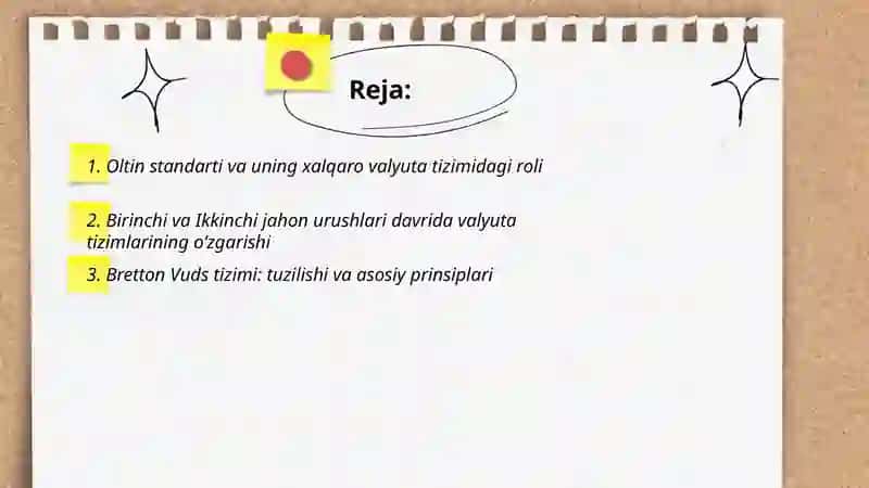 Xalqaro valyuta tizimining rivojlanishi 2