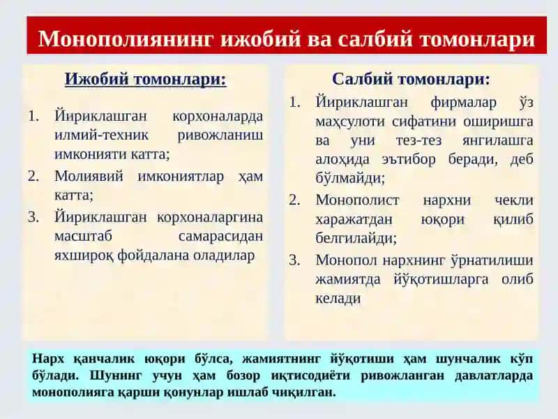 Бозор ҳокимияти шароитида нарх белгилаш тамойиллари 2
