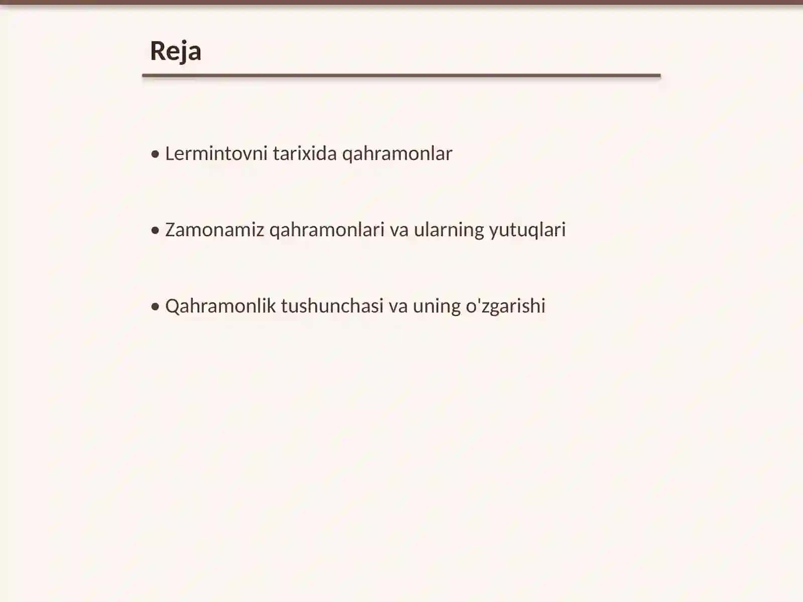 Lermintovni-zamonamiz qahramonlari 2