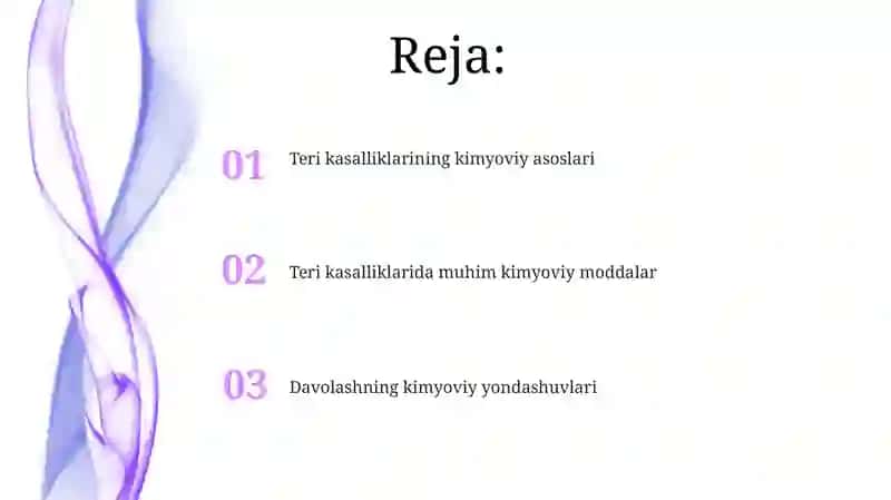 Teri kasalliklarining kimyoviy asoslari 2