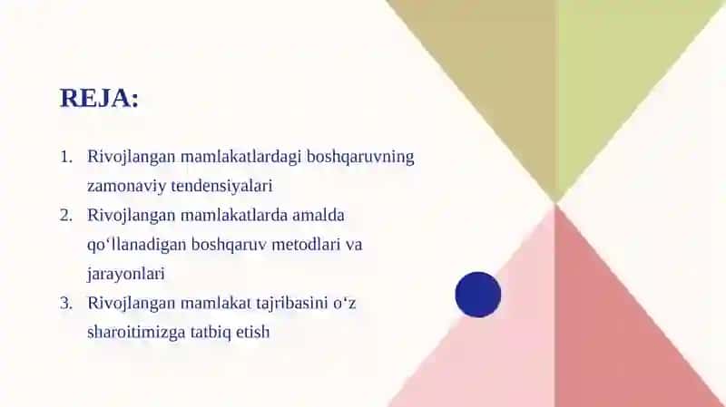 Rivojlangan mamlakatlarning biznesni boshqarish tajribasi 2