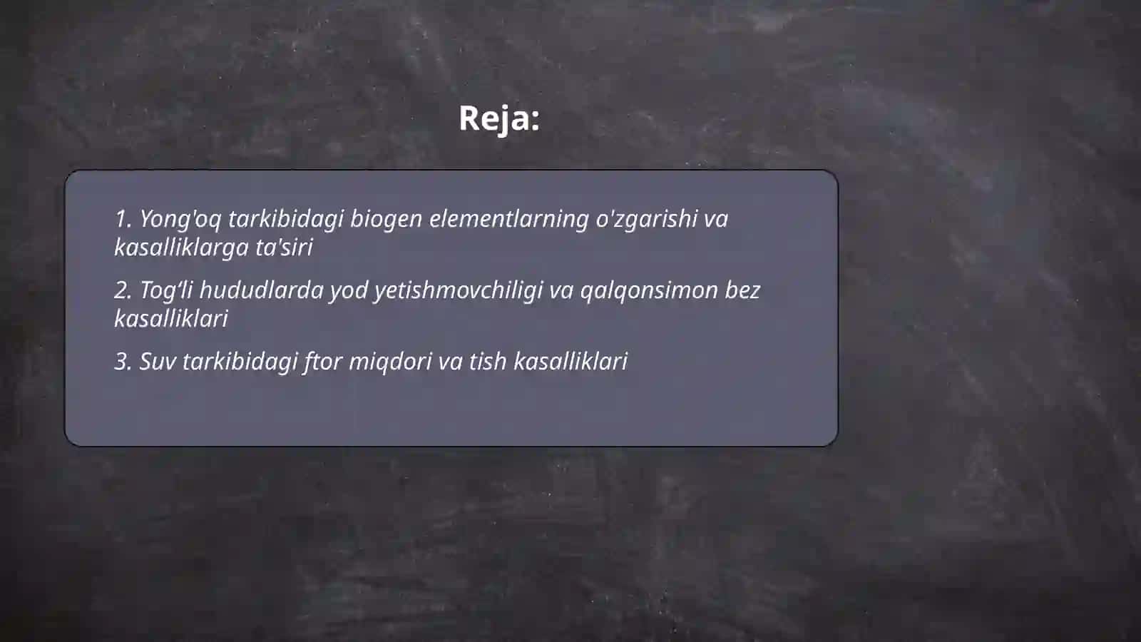 Biogen elementlar konsentratsiyasi oʻzgarishi bilan bogʻliq boʻlgan endemik va kasb kasalliklari 2