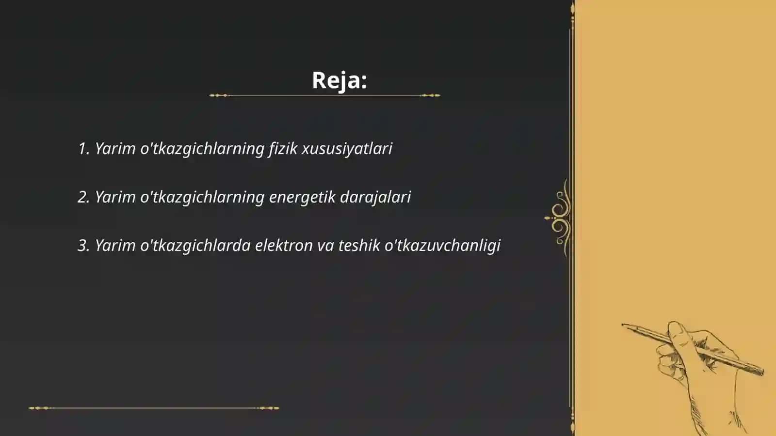 Yarim o'tkazgich elementlar 2