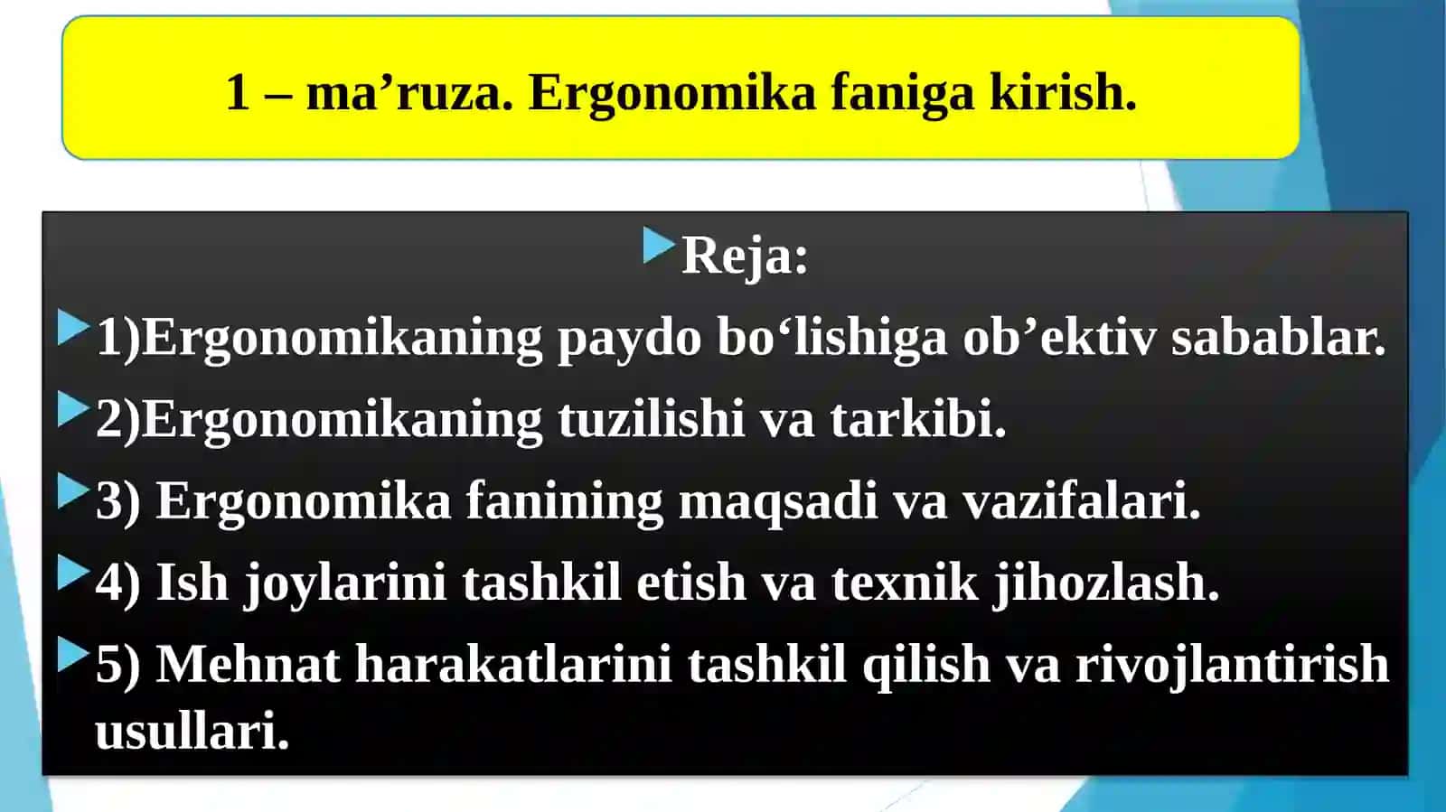 Ergonomika asoslari 2