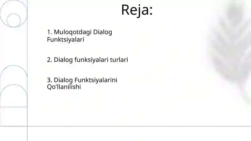 Muloqot funktsiyalari 2