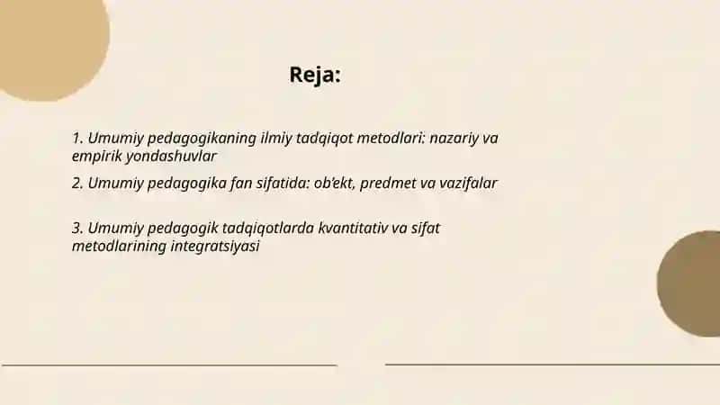 Umumiy pedagogikaning ilmiy tadqiqot metodlari 2