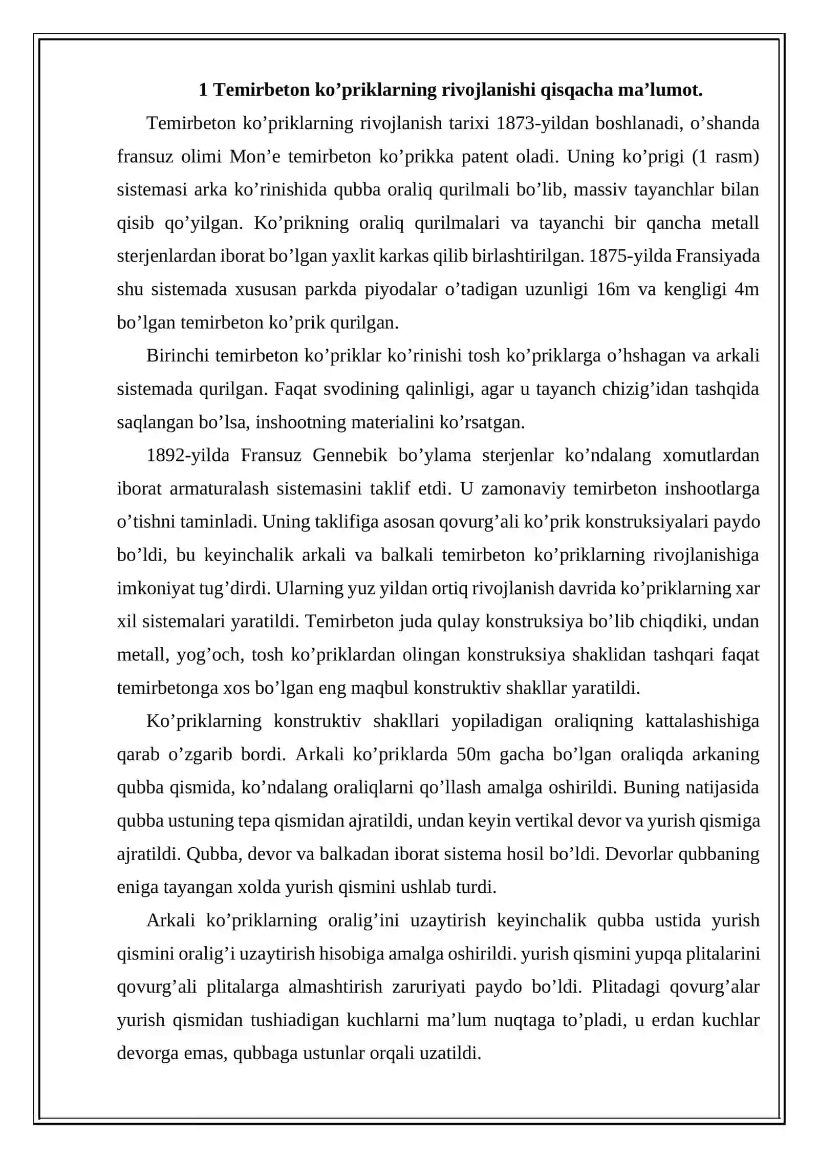 Temir beton ko’priklar haqida umumiy ma’lumotlar 2