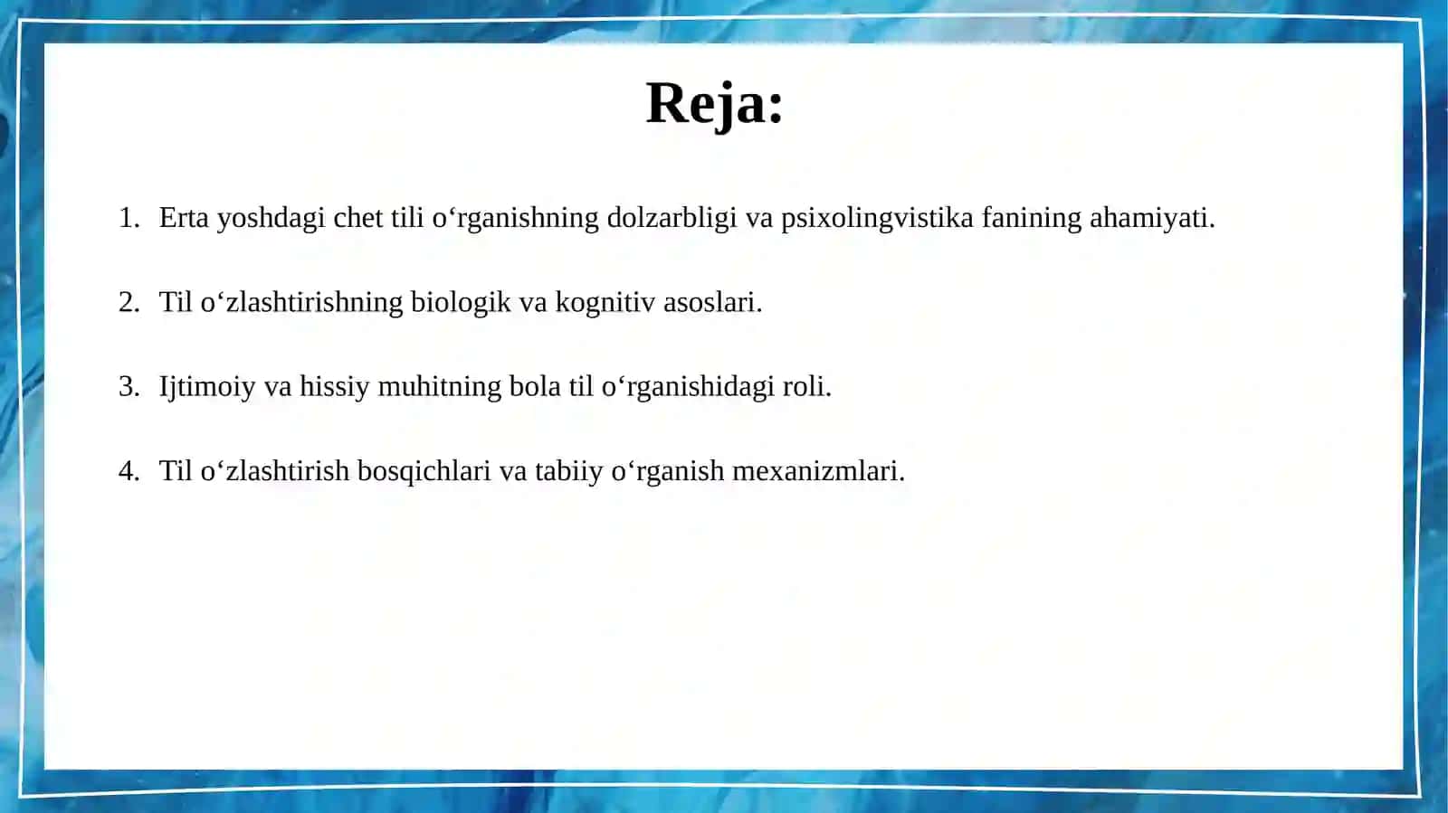 Kichik yoshdagi o‘quvchilarga chet tilini o‘qitishning psixologik, lingvistik va metodik asoslari 2