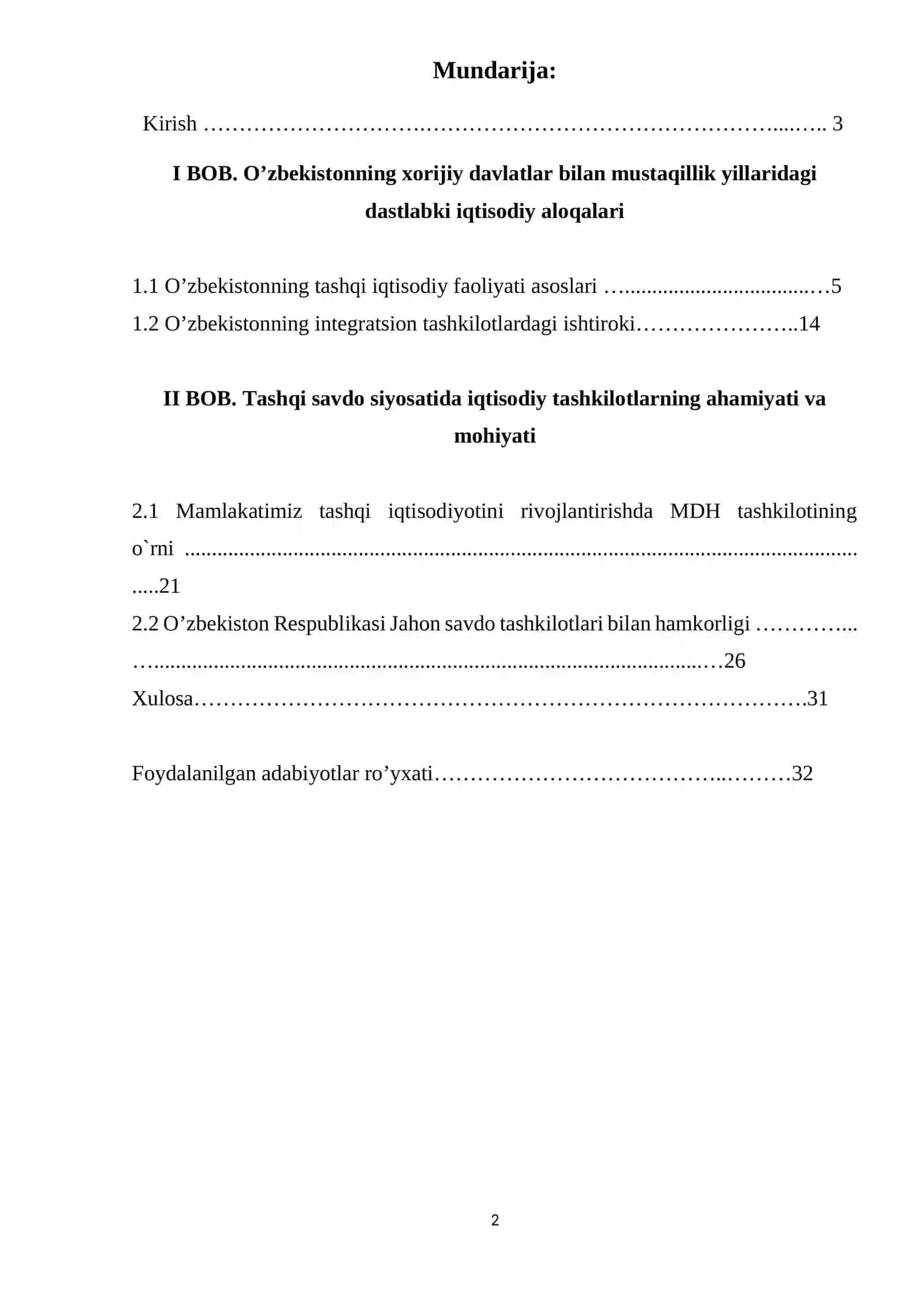 Global iqtisodiy rivojlanish fаnidаn KURS ISHI 2