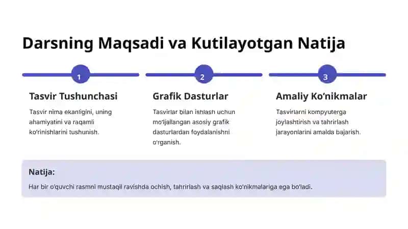 Tasvirlarni joylashtirish va tahrirlash uchun dastur uskunalaridan foydalanish 2
