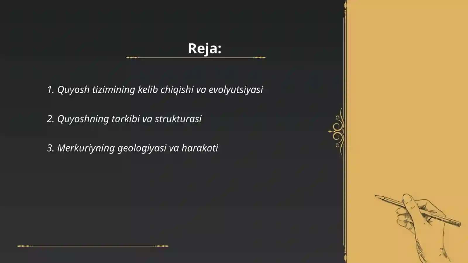 Quyosh tizimi sayyoralarining tuzilishi va harakat qonuniyatlari 2