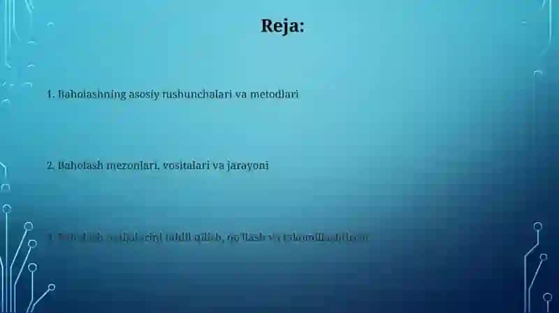 Baholashning asosiy tushunchalari va metodlari 2
