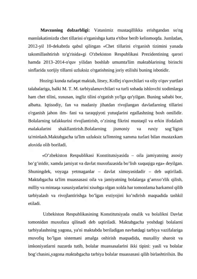 Ilk maktab yoshidagi bolalarning ingliz tilidan so’z boyligini oshirish metodikasi 2