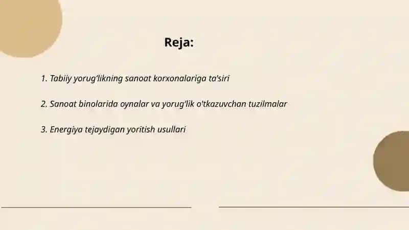 Sanoat korxonalarini yoritish usullari 2