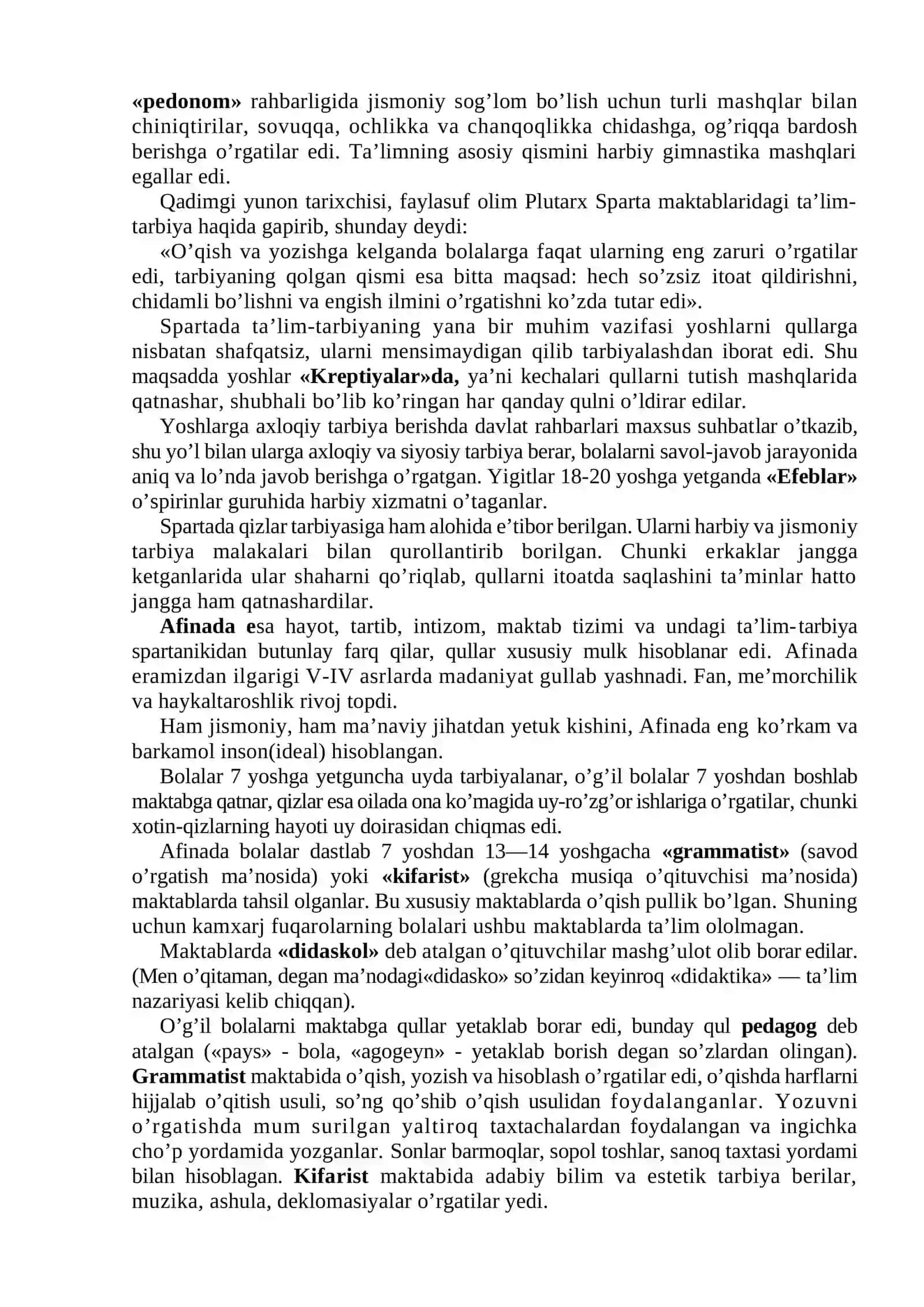 ANTIK DAVRLARDAN VII ASRGACHA TARBIYA VA PEDAGOGIK FIKRLAR 2