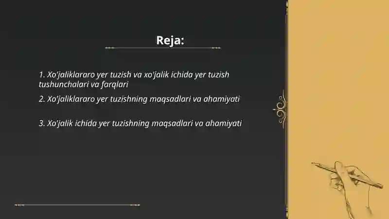 Xo'jaliklararo va xo`jalik ichida yer tuzish farqi va ahamiyati 2