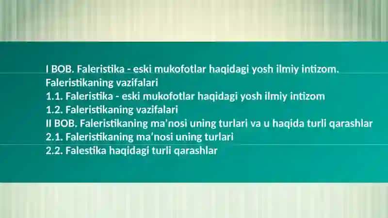 Faleristika Yordamchi Tarixiy Intizom 2