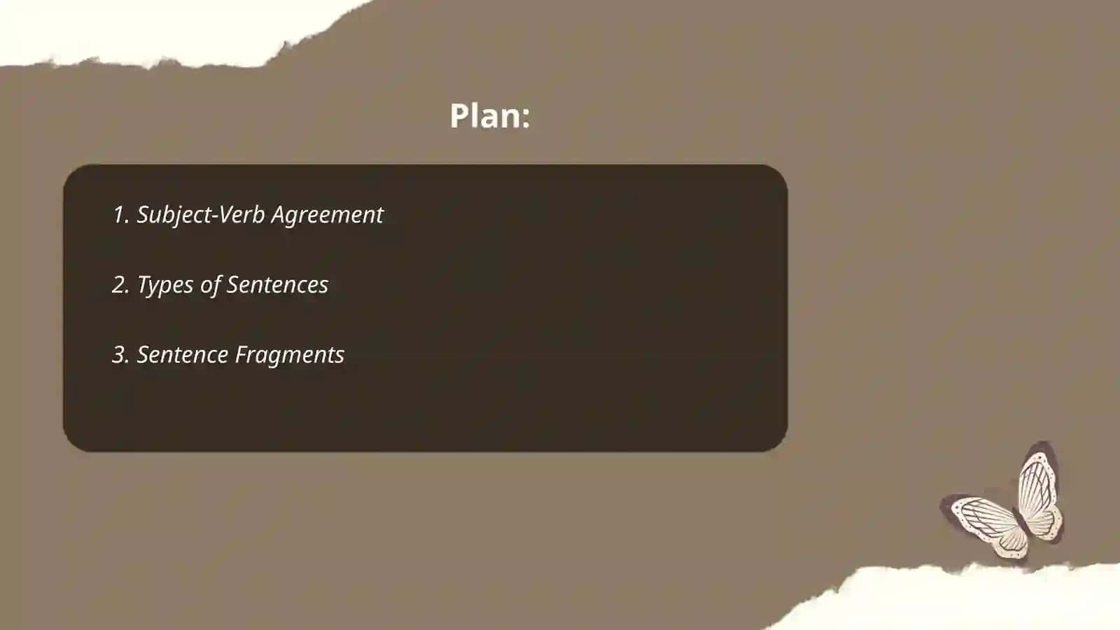 Sentence structure 2