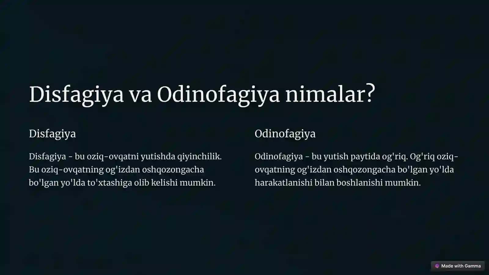 Disfagiya va Odinofagiya: Yutish Qiyinchiliklari 2