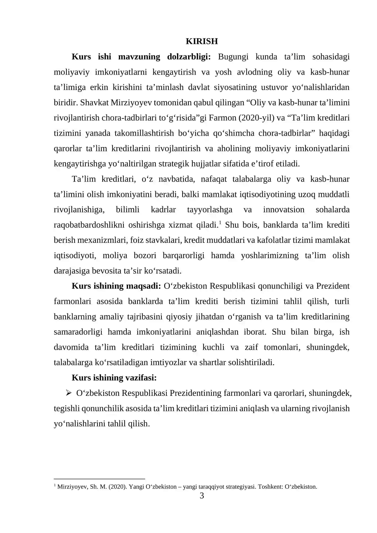 Banklarda ta ’lim krediti qiyosiy tahlil 2