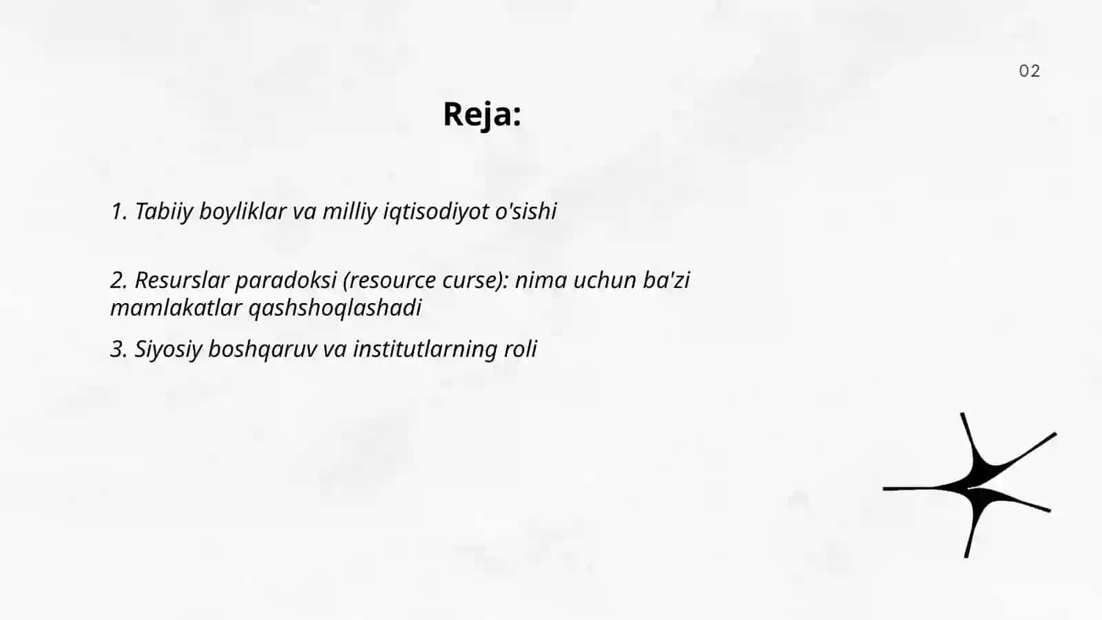 Tabiiy boyliklar va milliy iqtisodiyot o'sishi 2