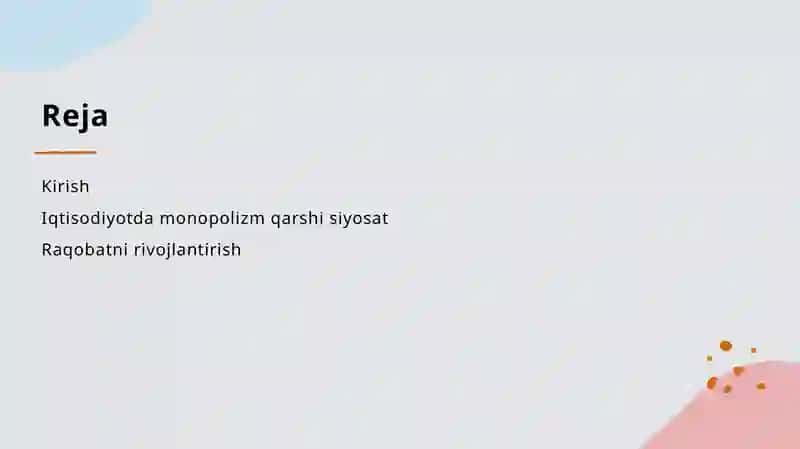 Iqtisodiyotda monopolizmga qarshi siyosat 2