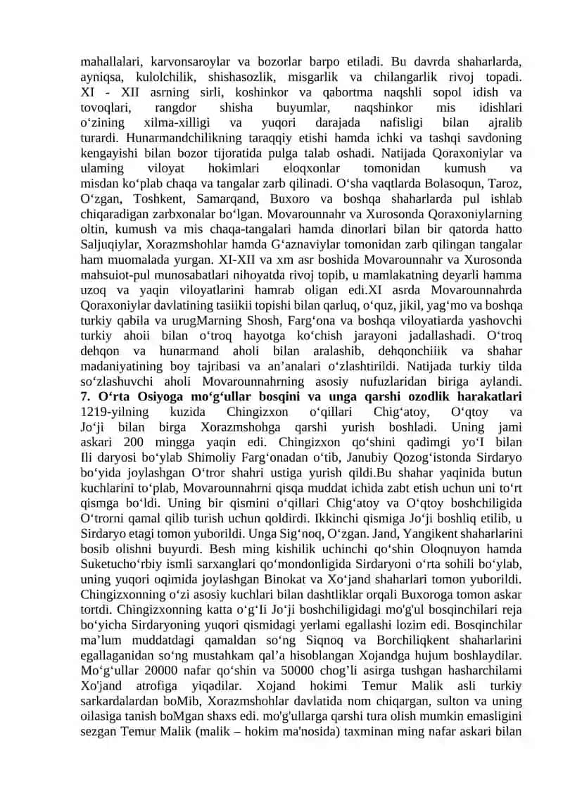 Mo‘g‘ullar bosqini tarixiy geografiyasi 2