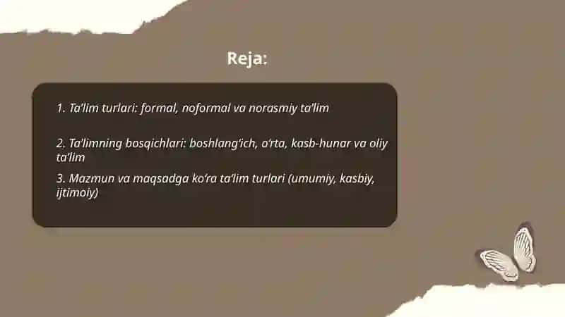 Ta’lim Turlari va Ta’limni Tashkil Etish Shakllari 2