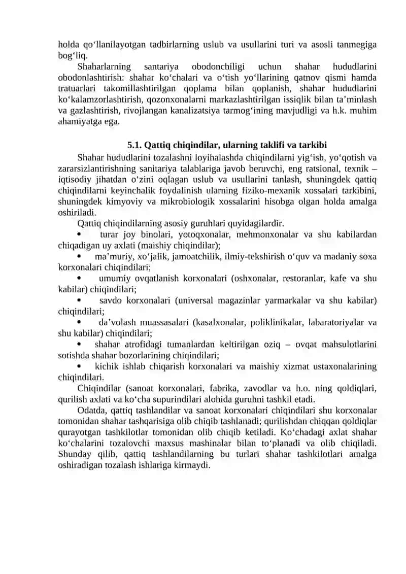 Shahar hududini obodlashtirish va sanitariya tozalash 2