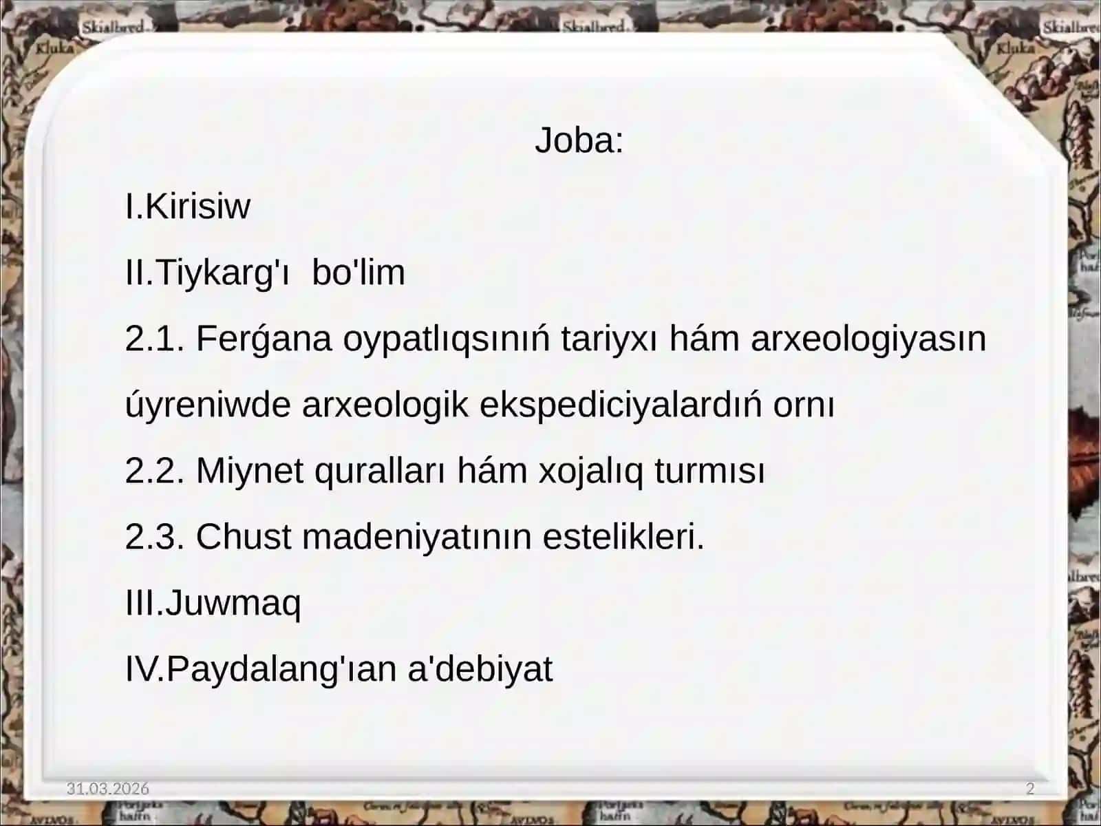 Áyyemgi Ferǵananıń antik dáwir estelikleri 2