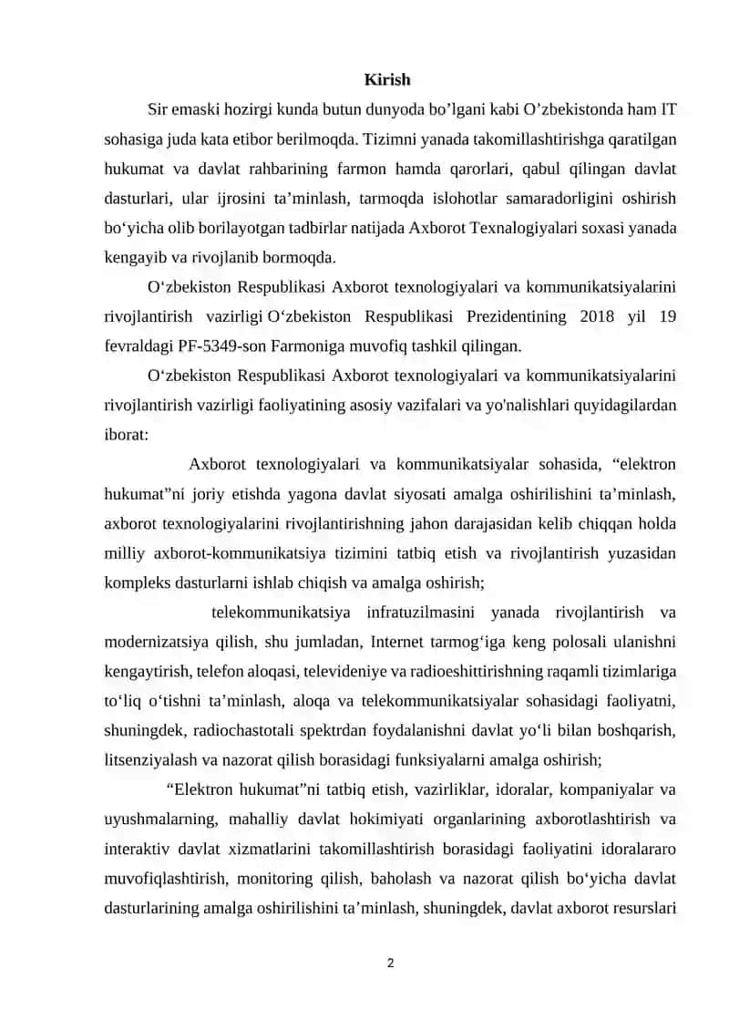 IT kompaniya amaliyot hisoboti 2