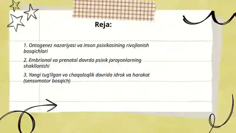 Inson psixikasining ontogenezda rivojlanishi 2
