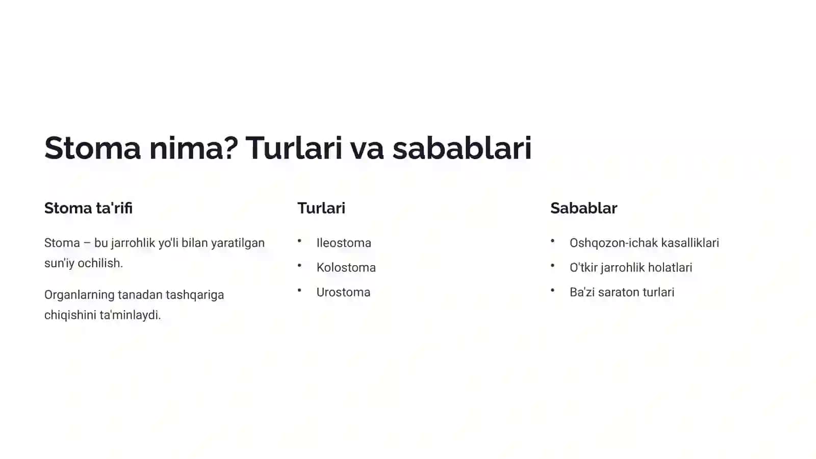 Xirurgik stomani parvarish qilish: Qo'llanma 2
