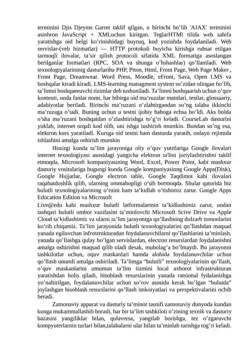 Web-texnologiyalarga asoslangan didaktik materiallar yaratish 2