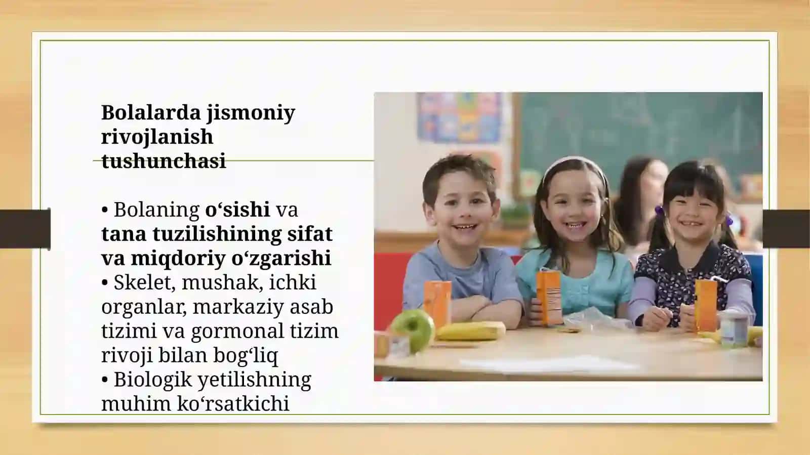 Bolalarda jismoniy rivojlanish monitoringi 2