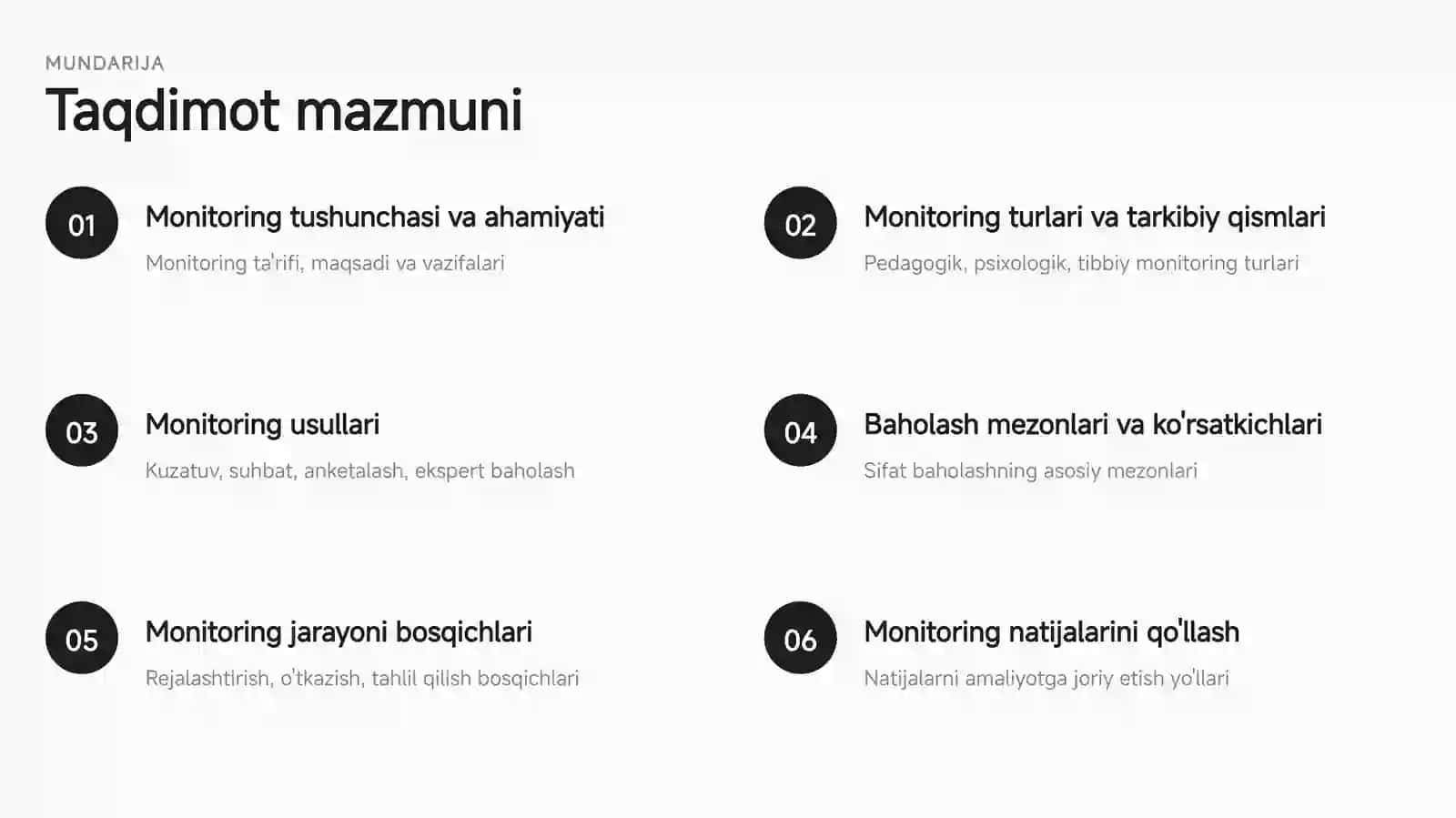 Tarbiyaviy ishlar monitoringi 2