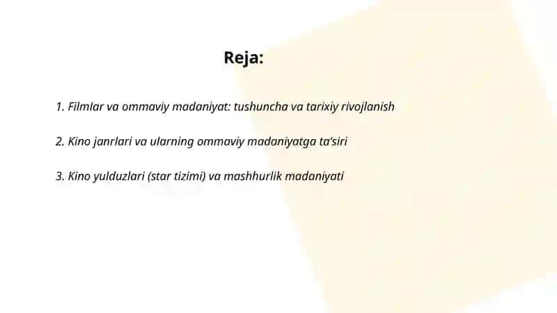 Filmlar va ommaviy madaniyat 2