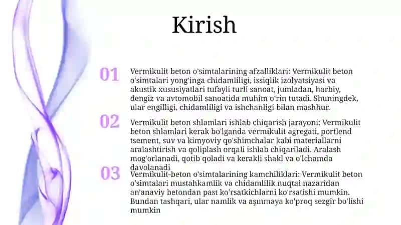 Vermikulit Beton Buyumlarni Ishlab Chiqarish Texnologiyasi 2