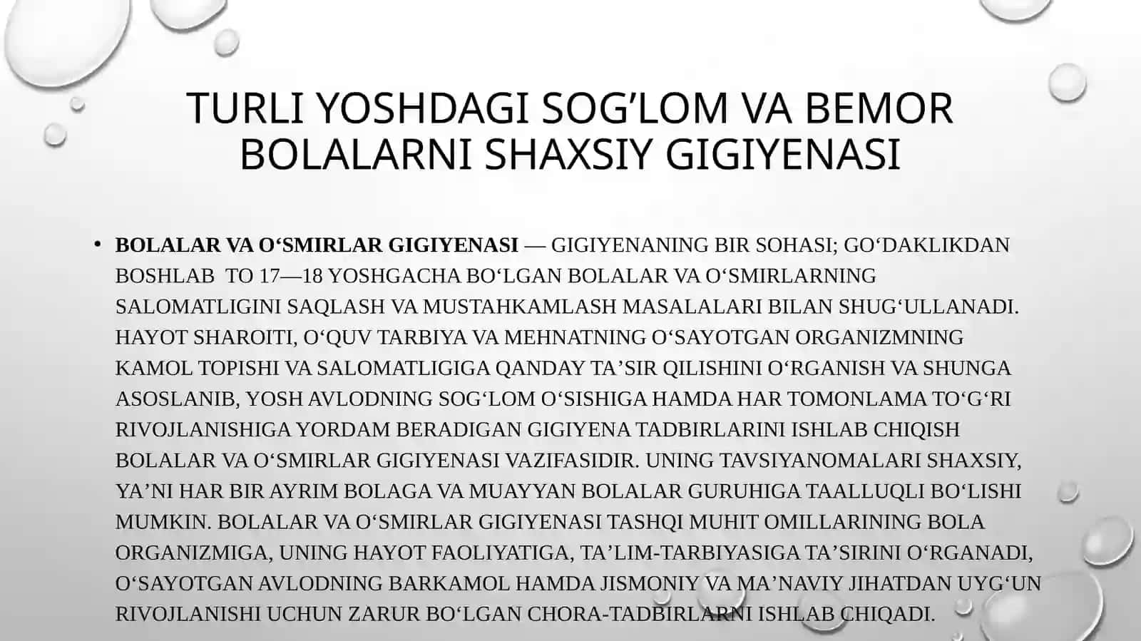 Turli yoshdagisog'lom va bemor bolalarning shaxsiygigiyenasi 2