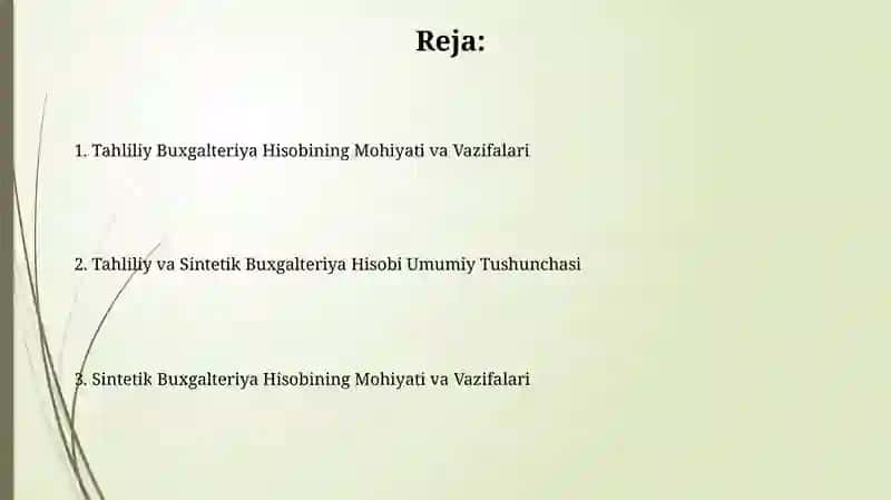 Tahliliy Buxgalteriya Hisobining Mohiyati 2