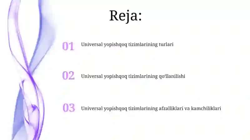 Universal adgeziv tizimlar 2