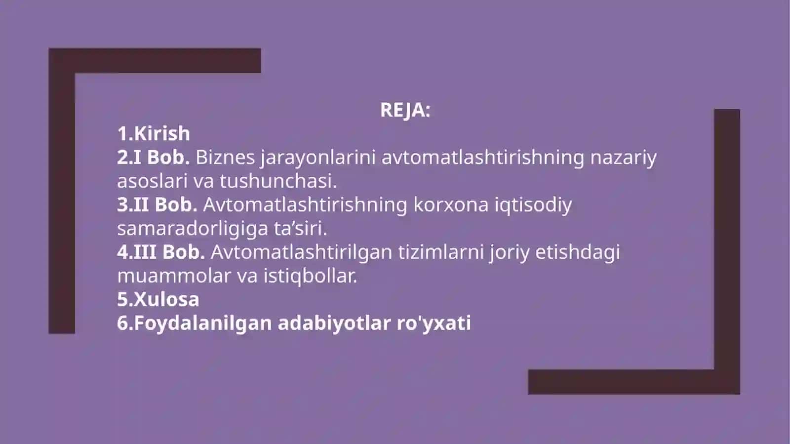 Biznes jarayonlarini avtomatlashtirishning samaradorligi 2