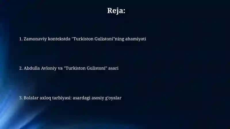Abdulla Avloniyning Turkiy guliston yohud axloq asari va unda bolalarni axloqiytarbiyalashmasalasi 2